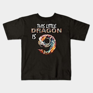 Dragon 9th Birthday Boys and Girls Kids Turning 9 Years Old Kids T-Shirt